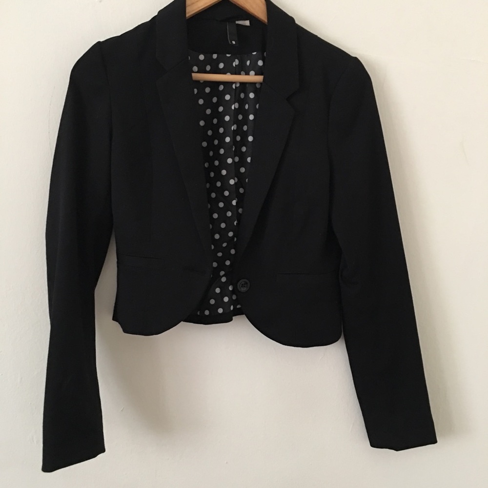 H&M Cropped Black Blazer